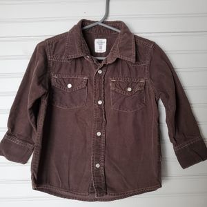 Old Navy Brown Corduroy Button Up, sz 2t